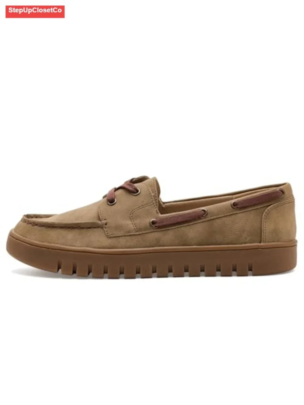Slip-On Loafers with 1-Inch Heel, Man-Made Upper, Comfort Footbed